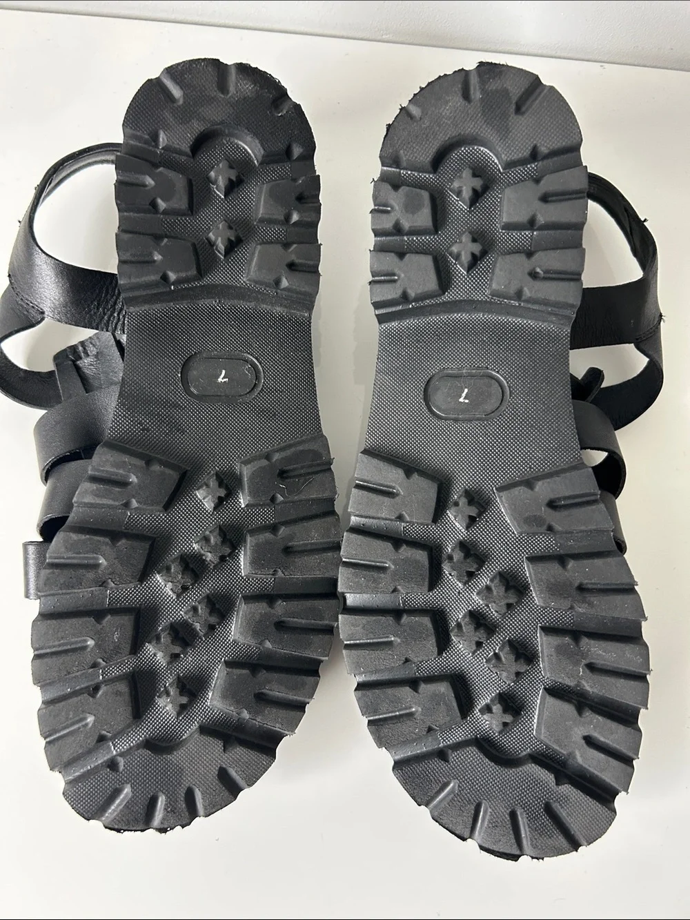 Seychelles Black Strappy Buckle Gladiator Sandals